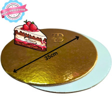 Podmetač Za Kolač Ø35 Tacna ZLATNO-BELA